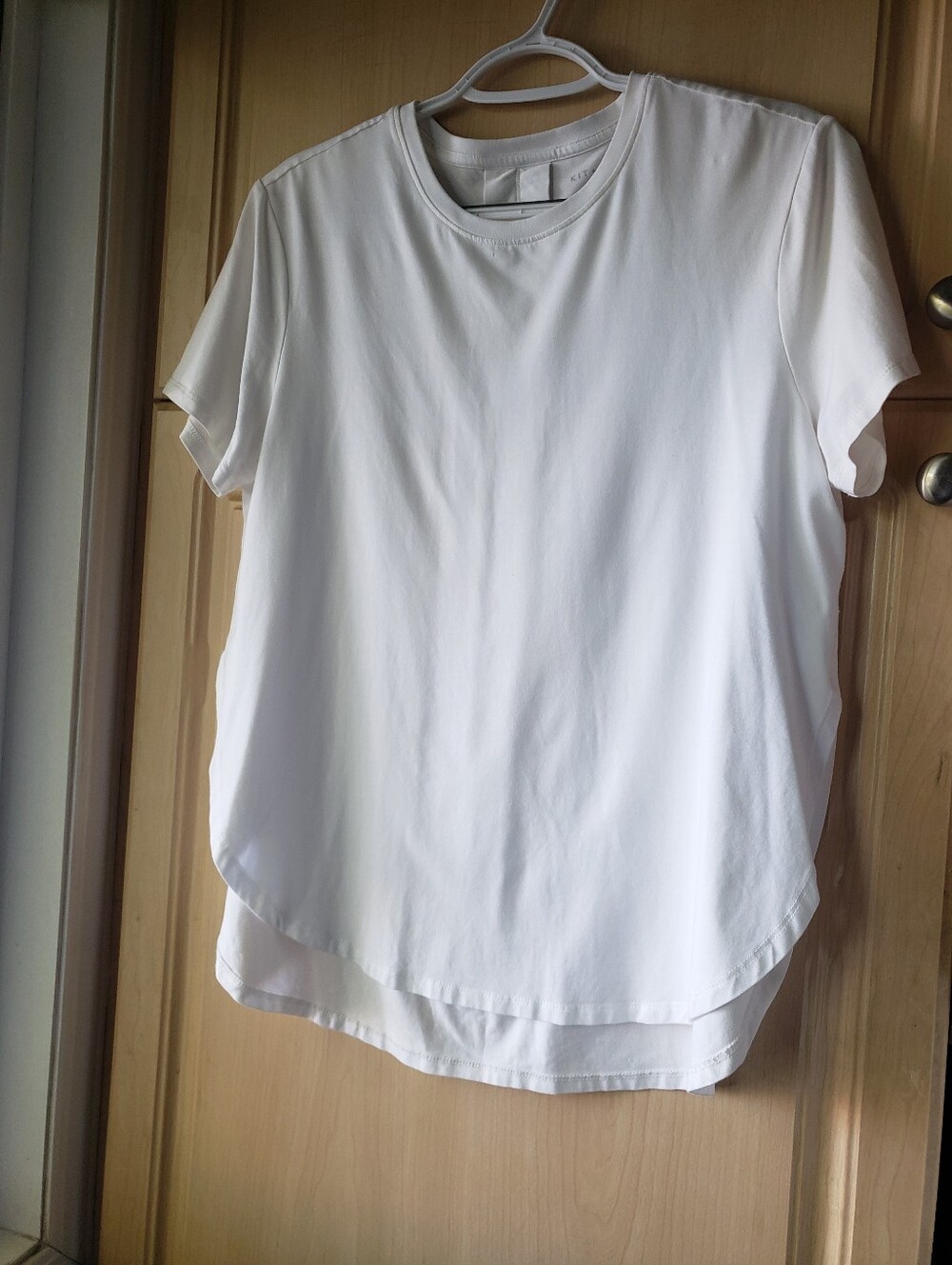 Kit and Ace White Cotton Blend Short Sleeve Crewneck Tee